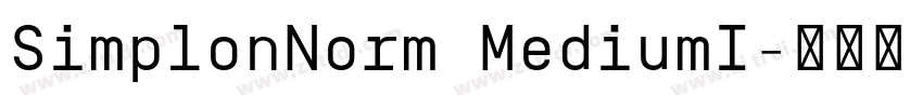 SimplonNorm MediumI字体转换